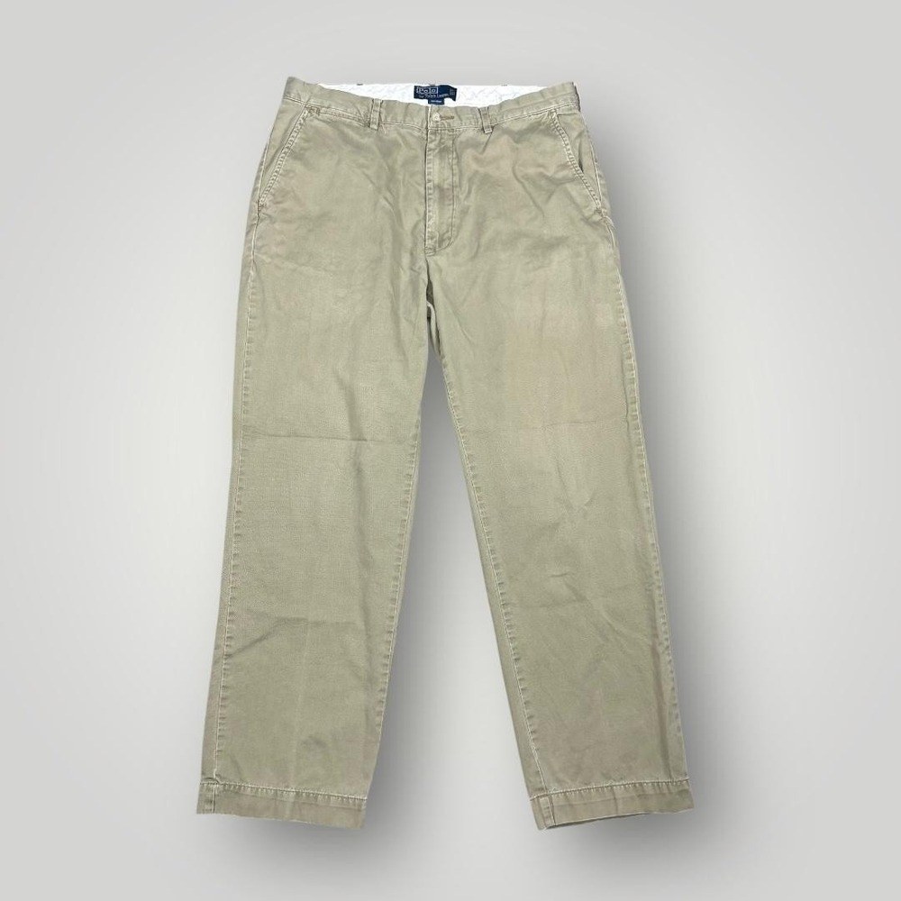 Polo Ralph Lauren Classic Chino Pants Mens 35x32 Beige Khaki Straight Leg Casual